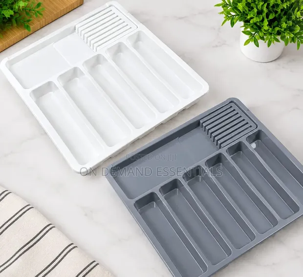 Sleek Multi-Compartment Cutlery Organiser - 1
