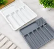 Sleek Multi-Compartment Cutlery Organiser - 1