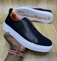 Original Santoni Leather Flats Shoes - 5