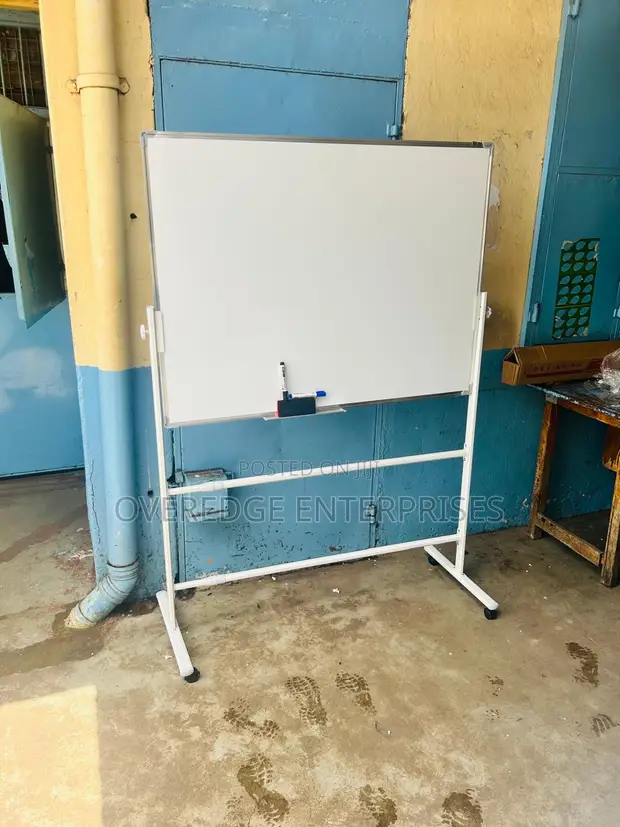5ft x 3ft Double-Sided Magnetic Dry Erase Whiteboard with Stand - 1
