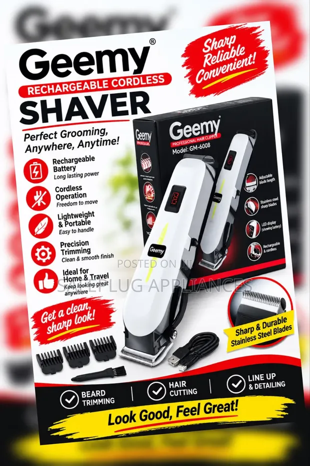 Portable Geemy Rechargeable Shaver - 1