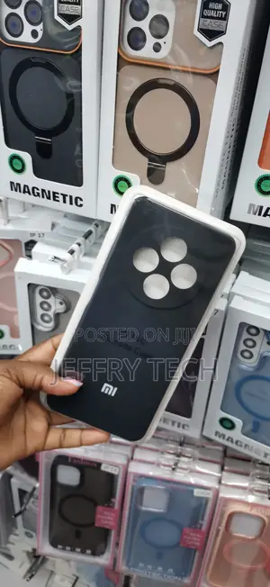 Black Soft-Touch Silicone Case for Xiaomi Redmi 14C