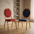 Viti vya Ofisi na Mikutano vya Ergonomic vinavyoweza Kuwekwa Juu (Bluu) - 1
