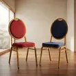Viti vya Ofisi na Mikutano vya Ergonomic vinavyoweza Kuwekwa Juu (Bluu) - 2