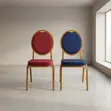 Viti vya Ofisi na Mikutano vya Ergonomic vinavyoweza Kuwekwa Juu (Bluu) - 4
