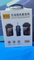 F20 2.4G Wireless Clip Microphone kwa TikTok Live & YouTube - 2