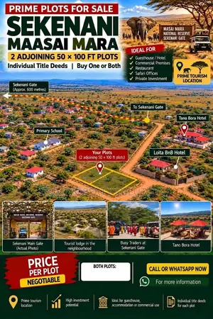 Vipande Bora vya 50x100 Vinauzwa Sekenani, Maasai Mara