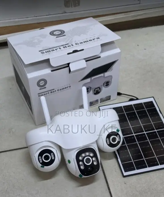 Kamera ya V380 VTS31 4G Solar yenye Lensi Tatu za PTZ - 1