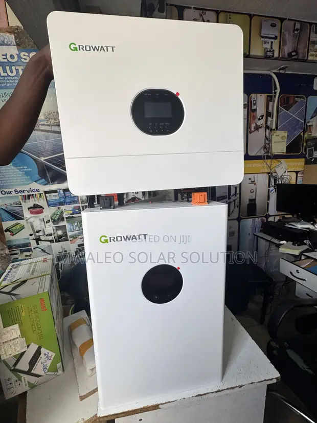 Growatt 6000W Off-Grid Inverter & 5.12kWh LiFePO4 Battery - 1
