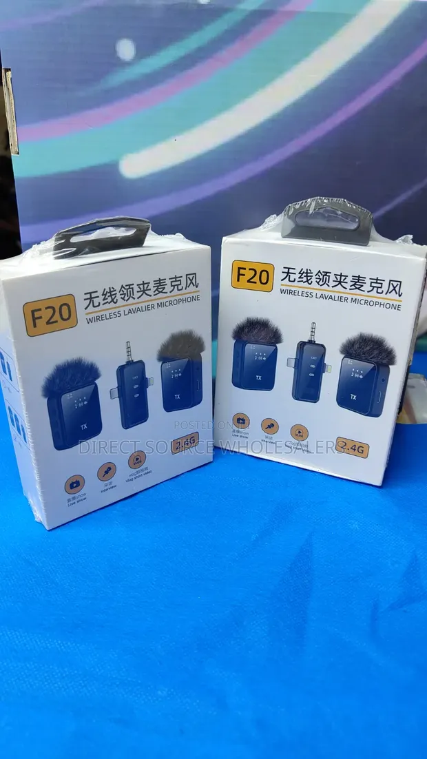 F20 Dual Wireless Lapel Microphone for Video Recording - 1