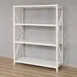 4 Tier White Metallic Shelving Unit - 1