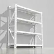 4 Tier White Metallic Shelving Unit - 2