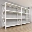 4 Tier White Metallic Shelving Unit - 4