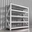 4 Tier White Metallic Shelving Unit - 5