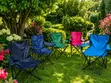 TravelChair Foldable Camping Chair with Cup Holder (Navy Blue) - 2