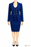 Elegant 3-Piece Pinstripe Ladies Trouser Suit - 2