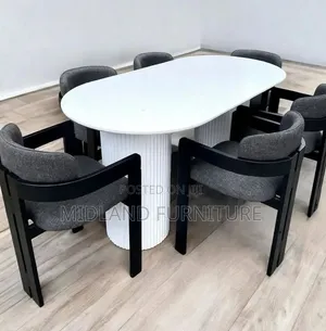 Modern Oval Dining Set - 4 Seater