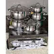 Edenberg 12-Piece Stainless Steel Cookware Set - 1