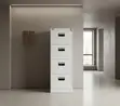 Modern Gray 4-Locker Storage Cabinet - 2