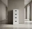 Modern Gray 4-Locker Storage Cabinet - 3