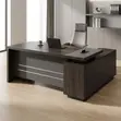 1.8m Office Desk with Side Return - Gray - 3