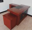Boss Office Products Mahogany Executive Desk - 1