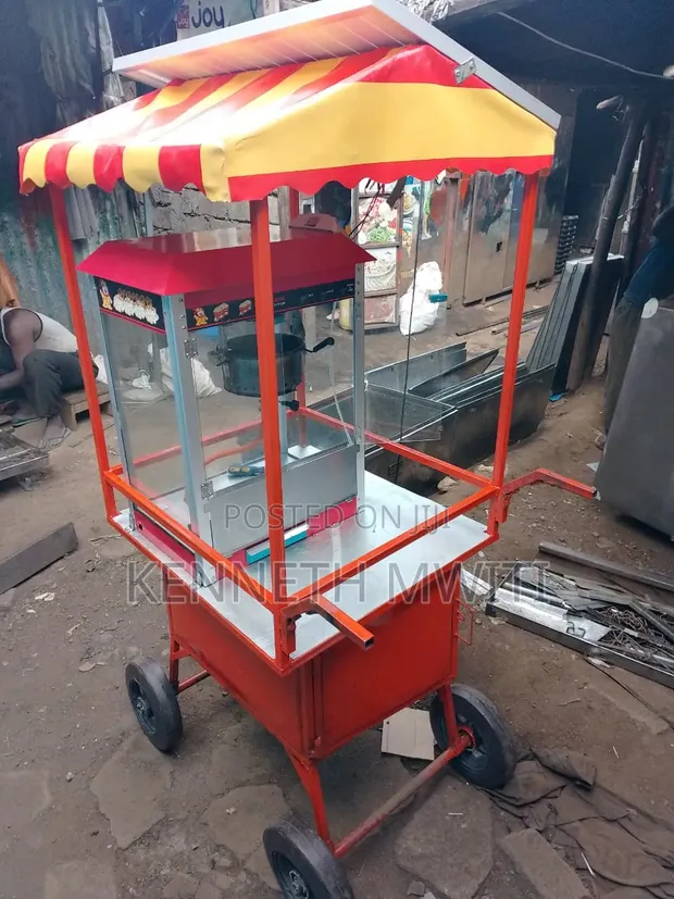 Mashine Mpya ya Popcorn na Trolley - 1