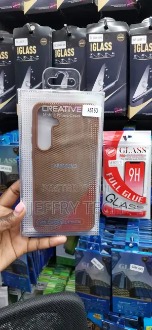 CREATIVE Brand Dual-Textured Phone Case kwa Samsung Galaxy A55