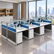 6-Way Imported Blue Workstation Desk - 3