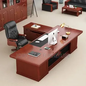 Boss Office Products Meza ya Ofisi ya Mahogany