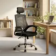 Headrest Mesh Swivel Office Chair - 4