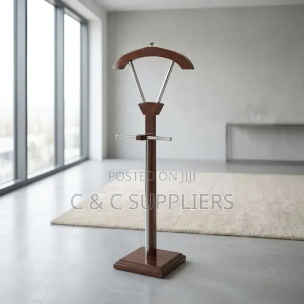 Director's Office Coat Hanger - Natural Wood - 1