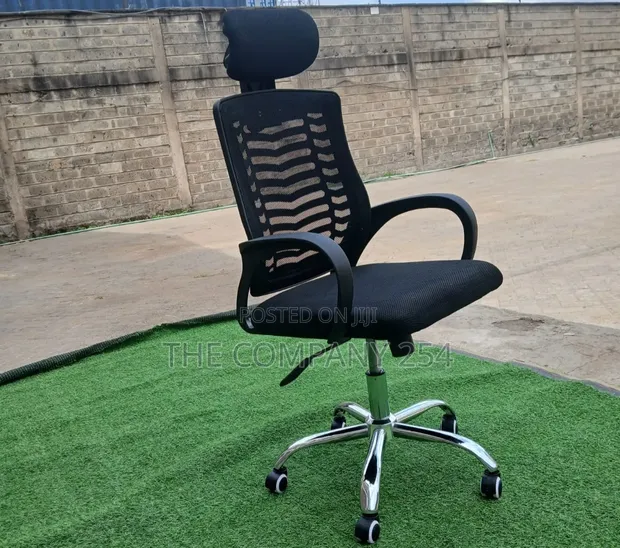 Brand New Secretarial Mesh Office Chair with Headrest - 1