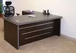 Boss Office Products Mahogany Executive Desk - 2