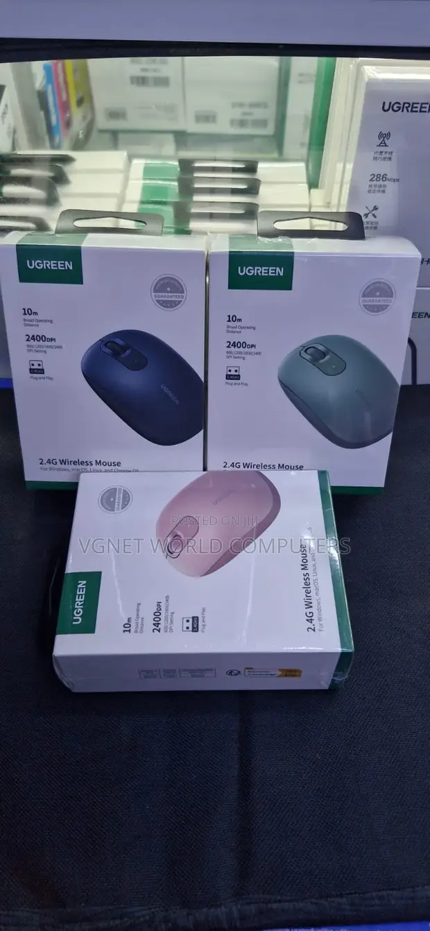 Ugreen Mu105 2.4GHz Wireless Mouse - Blue - 1