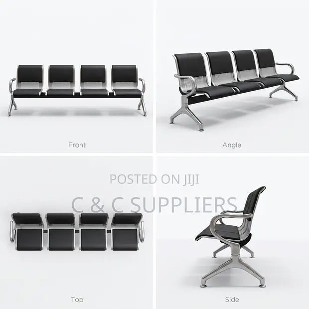 4-Link Waiting Bench with Armrest - 1