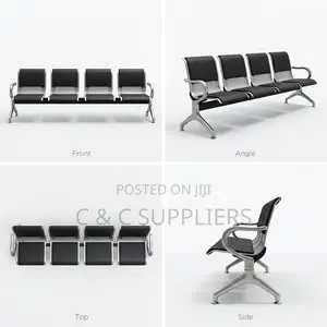 4-Link Waiting Bench with Armrest