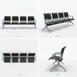 4-Link Waiting Bench with Armrest - 1