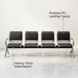4-Link Waiting Bench with Armrest - 4