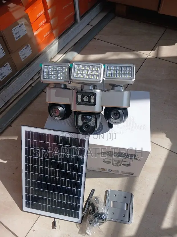 Triple Lens 4G Solar CCTV Camera - 360° PTZ - 1