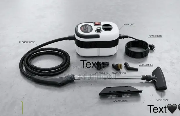 9-in-1 Electric Steam Cleaner - 2500W - 1