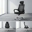 Kiti Kipya cha Ofisi cha Mesh chenye Headrest - 1