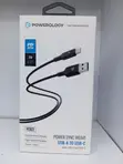 Powerology Kebo ya USB-A kwenda USB-C 1.2m ya Nylon Iliyofumwa - 3