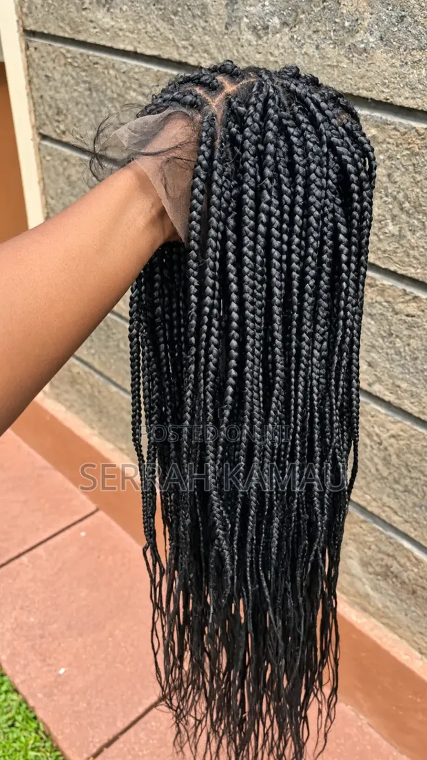 Semi Human Braided Wig - 1