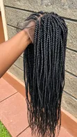 Semi Human Braided Wig - 1