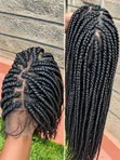 Semi Human Braided Wig - 2