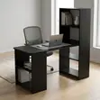 Black Modern Wooden Computer Desk - 1