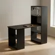 Black Modern Wooden Computer Desk - 4
