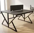 2-Station Modular Office Desk - Nyeusi - 2