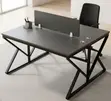 2-Station Modular Office Desk - Nyeusi - 3
